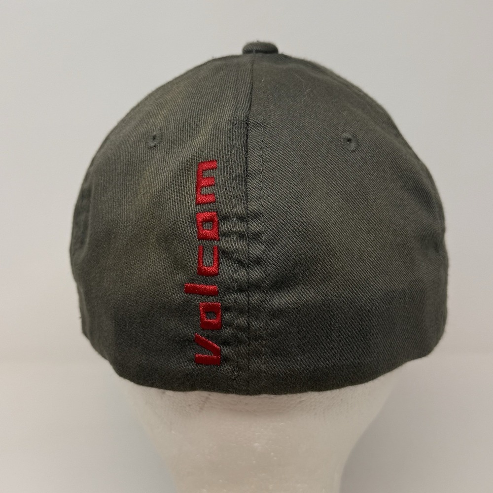 Vintage Volcom Flexfit Baseball Hat Cap Embroidered‎ Size S/M Gray Green - Picture 5 of 9